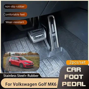 Iz nerjavečega Jekla, Avto Pedala Kritje za Volkswagen VW Golf Mk6 Jetta SportWagen 5K 2010~2014 Zavorne stopalke za Plin Non-slip Pedal Blazine