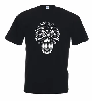 Novo 2019 Ameriški Stil Poletje Moških srajc Oblikovalec T Srajce Maglietta J958 Lobanje Biker Bicicletta Osnovna novost Tee Majica