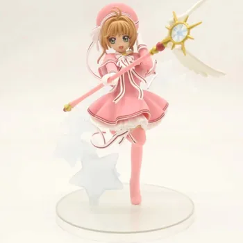 Genui Card Captor Anime Slika Sakura Model Lutka Figurice Pvc Magic Girl Dejanje Slika Zbirateljske Ornament Otroci Igrače Darila