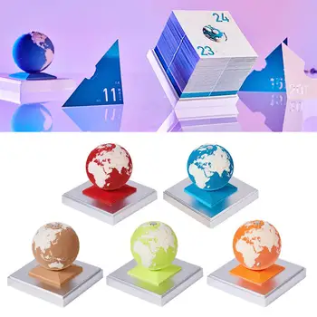 3D Stereo Zemlji Koledar Izletov Memo Pad Zemlji Model Dekor Uradi Opombe Blok Darilni Papir 3D Ugotavlja, Kiparstvo Memo Pad O2T2