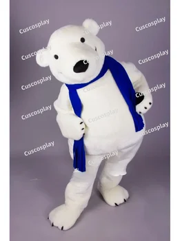 Moder Šal Beli Polarni Medved, Ki Je Maskota Kostum Za Odrasle Risani Lik Zabaviščni Parkfunfair Animacija Pustna Halloween Party