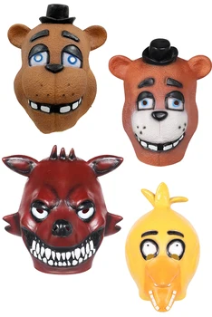 Nočna mora Foxy Faz Medved Chica Cosplay Fantasy Latex Maske Groze, Kopalke Dodatki Igra FNAF Halloween Carnival Odraslih Rekviziti