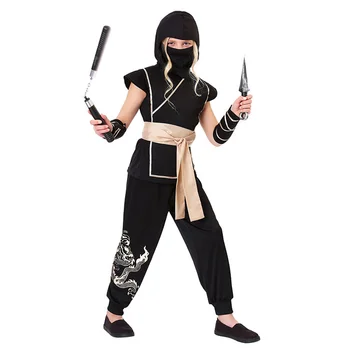Noč čarovnic Dan otrok stranka uspešnosti dekle Japonski Guardian Ninja Cospaly Kostum otrok Samurai oblačila