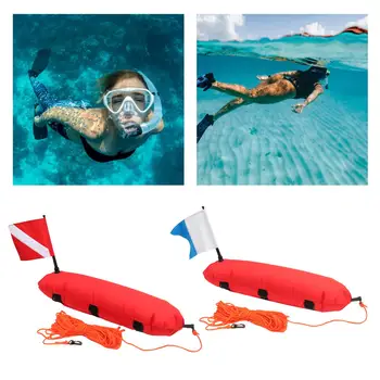 Odmevne Odsevni Trak Snorkeling Spearfishing Vdih Plavajoče Boje w/ Potop Zastavo Črto Vrv za Prosto Potapljanje Plavanje