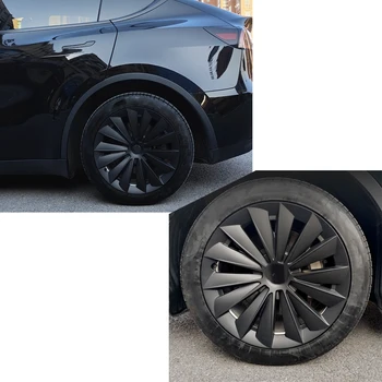 4PCS 19 cm za Tesla Model Y 2018-2023 Kolo Hubcap Polno Platišča Kritje Uspešnosti Zamenjava Skp Avtomobilski Pribor