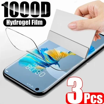 3PCS Screen Protector Za Huawei P30 P60 Pro P20 Lite P40 P50 P10 Polno Kritje Hydrogel Film, Mate 10 20 30 40 50 Pro Lite 