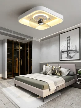 Spalnica fan lučka minimalističen krog sodobno minimalistično jedilnico fan integrirano spalnico, stropne svetilke ventilator 220V