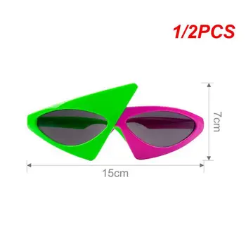 1/2PCS Staraise Novost Zelena Kontrast Smešno Očala Roy Purdy Očala Hip-Hop Asimetrične Trikotni sončna Očala Stranka
