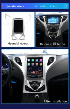Avto Radio 2din Android, GPS Navigacija Vodja Enote Za Hyundai Azera 2011 2012 DVD Predvajalnika 2 Din Avto, Stereo zvokom v Video Sprejemnik