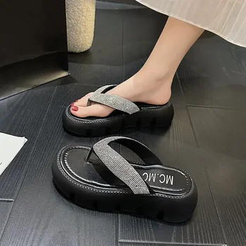 Poletje Ženske Plaži Flip Flops Copate Modne Platforme Ženske Sandale Debel Edini Prostem Priložnostne Dame Čevlji Zapatos Mujer