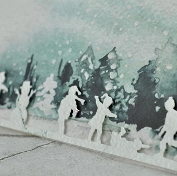 Mmao Obrti Kovinski Jekla za Rezanje Umre Novo Otrok boj sneg rob Šablona Za DIY Scrapbooking Papir/foto Kartice Reliefi Umre