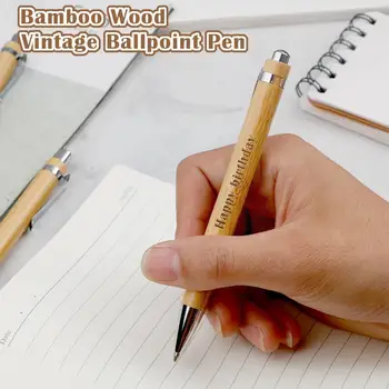 Bambus, Les Retro Kemični Svinčnik Za Pisanje Urad Oglaševanje Mastno Pero Črni Pritisnite Pen Bamboo Pen Moda Z0k5