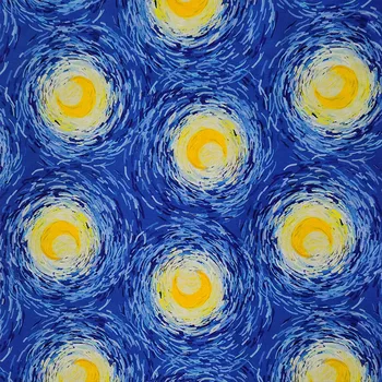 Lep Digital Print Bombažne Tkanine Modro Morje Torrent Vortex Tiskanje Tkanine Šivanje Mozaik DIY mladenič Oblačila/Dekle obleko