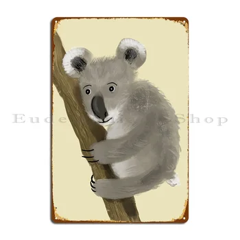 Srčkan Koala Kovinski Znak Retro Plake, Dnevna Soba Stenski Modeli Tin Prijavite Plakat