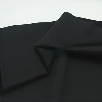 Draping Mikro Profil Black Elastična Vlakna Mat Saten Moda Krpo Jarek Plašč Obleko Tkanine