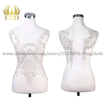 FZD 1 Nastavite Jasno, Kristalno Pearl Stranka Srebro Obliži Bele Kroglice Dekorativni Obliž za Poročne Obleke DIY Dekorativni Oblačila