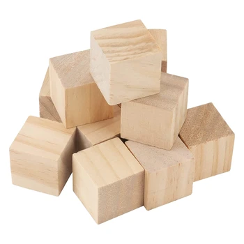 100 KOSOV 1 X 1 X 1 cm Blokov Naravnega Lesa Bloki Nedokončane Lesenih Blokov Za DIY Obrti