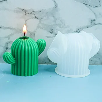 1PC - kaktus sveča silikonsko plesni Ročno izdelana Mila Epoksi Dekoracijo Plesni 3d silikonski kalup za svečo, zaradi česar Doma Ročno accessori
