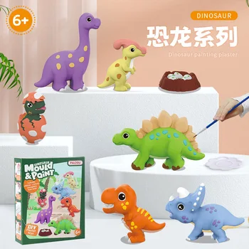 Otrok Sadra Slikarstvo Nastavite Diy Keramični Živali Dinozaver Grafiti Ustvarjalno Barvanje Baby Ročno izdelane Igrače Sestavljanke