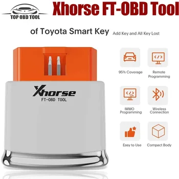 Xhorse FT-OBD Orodje za Toyota vseh ključnih izgubil in Dodajanje Ključnih XDMOT0GL MINI OBD ORODJE za delo z VVDI KLJUČNO ORODJE/MAX