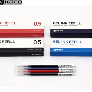 KACO 10pcs Modra/Črna/Rdeča/Pisano s črnilom za Xiaomi Pero 0,5 mm Podpis PERO za Šolo Urad Nemoteno Pisanje Trajne Podpis Napolnim