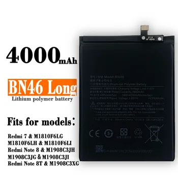 FD03140361 Zamenjava Baterije BN46 Za Xiaomi Redmi Note8 Opomba 8T Redmi 7 Redmi7 Resnično Telefon BN46 DOLGO Baterija 4000 mah
