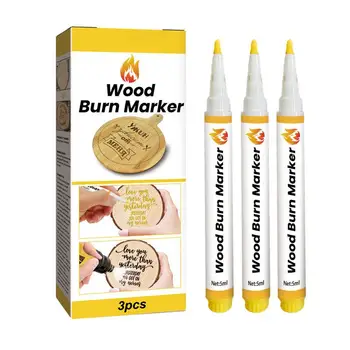 Drva Pero Marker 3pcs 5ml Drva Pero za Vgradnjo DIY Inovativnih Lesa Označevalcev Varno Drva Komplet Za Obrt Umetnosti, zaradi Česar