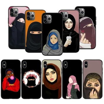 ER60 Islamskih Islamski Hijabi Dekleta Primeru za Xiaomi Mi 11 12 8Lite 9 F1 A1 A2 A3 9T 10T 11i 11 CC9E 10S 11T Pro