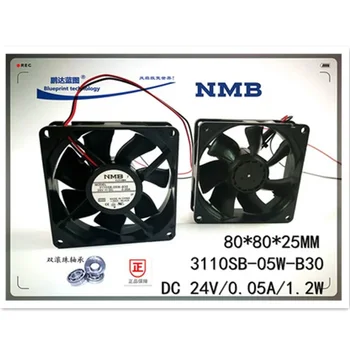 Original NMB 3110SB-05W-B30 Dve Kroglični Ležaj 8 CM 80 MM 8025 80*80*25 MM Hladilni Ventilator 24V 0.05 Spremenljivo Frekvenco Fan