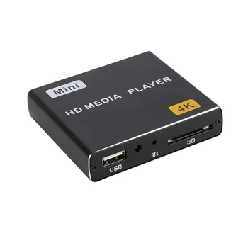 Mini 4K HDD Multimedijski Predvajalnik, 1080P Vodoravno in Navpično Digitalni Video Predvajalnik z USB/SD Kartic NAS Plug