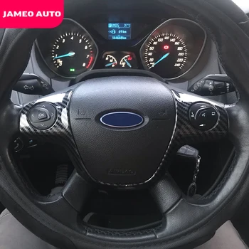 Jameo Auto Avto Styling Volan Trim Kritje Nalepke za Dekoracijo Primeru za Novi Ford Focus 3 MK3 Limuzina Hatchback 2012 2013 2014