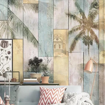 beibehang ozadje po Meri 3d photo zidana modro drevo palme, dnevna soba, spalnica steno papirjev doma dekor de papel parede 3d ozadje