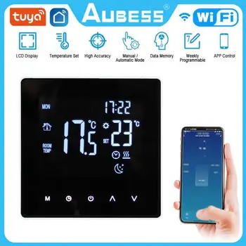 AUBESS Tuya WiFi Smart Termostat Električni Talne Ogrevalne Vode Plinski Kotel Temperature Daljinski upravljalnik Za Google Doma Alexa