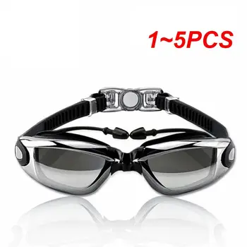 1~5PCS Plavalna Očala Ergonomska Oblika Nepremočljiva Design Uv Protection Anti-fog Tehnologije Strokovno Silikonski Trajne