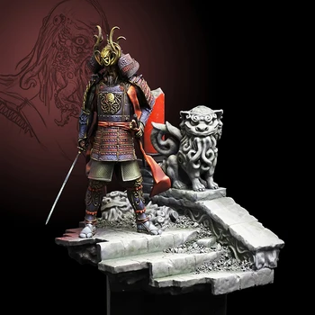 Smole vojak 1/24 stari Samurai Vitez bojevnik vojak stojalo Model Unassambled Unpainted Slika Stavba Kit
