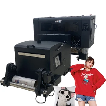 Vse-v-enem A3 Dve Xp600 Tiskanja Glave z Shaker Pečica Dtf Tiskalnik 30 cm DTF Hišne Film Tiskanje Stroj