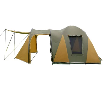Z eno Spalnico & 1 Živijo 3m širok kampiranje šotor nepremočljiva dvojno plast predor