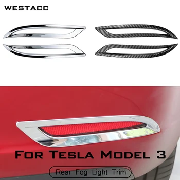 2Pcs/set Avto Zadaj Meglo Nazaj Luči Lučka Nalepke Kritje Trim za Tesla Model 3 Leta 2016 2017 2018 2019 2020 2021 Styling Dodatki