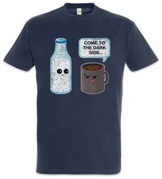 Temna Stran Kave T-Shirt Star Kofein Geek Nerd Vojne Mleka Računalniški Znanstvenik