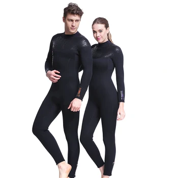 5 MM Wetsuits Potapljaške obleke z Dolgimi Rokavi, Dolge Hlače, Toplo Kopalke Sonce-dokazilo Jumpsuit Surf bo Ustrezala Ženske s Črno M