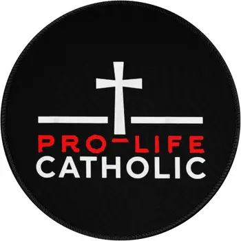 Konzervativno Pro Življenje Katoliški Križ Mouse Pad pisarne Dodatki Ne Zdrsne Gume Miško Mat Urad za Prenosnik 8