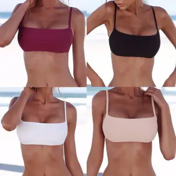 Poletje Novi Bikini Zgornji Del Ženske Povoj Push-Up Brazilski Kopalke Vrhovi Kopalke Bandeau Plažo Kopalke