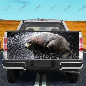 Živali, Ptice Hawk Tovornjak vrata prtljažnika Nalepke Nalepke Zaviti Vinil z Visoko Ločljivostjo Tiskanja Grafika, ki je Primerna za Pickup Tovornjakov proti vremenskim vplivom