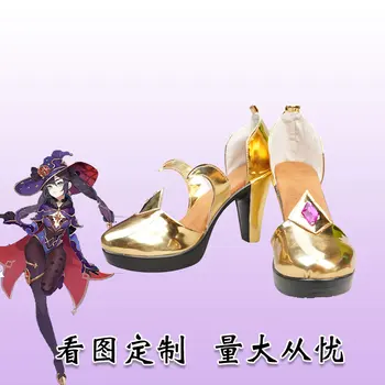 Igra Genshin Vpliv Mona Cosplay Čevlji, Primerna Za Ženske Dekle Halloween Party Za Ženske čevlje Cosplay Prop anime dodatki