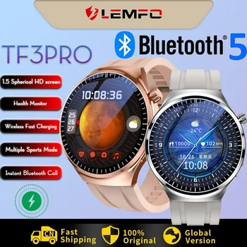 LEMFO TF3PRO Pametno Gledati 1.5 Inch Moški Ženske Bluetooth Klic Šport Smartwatch 2023 Health Monitor IP67 Brezžično Polnjenje PK Ultra 8