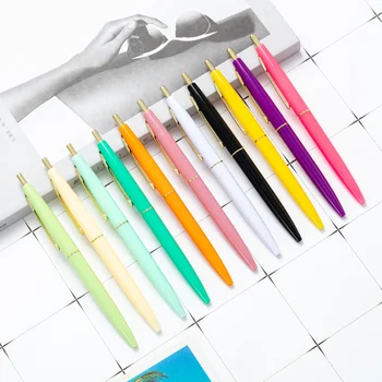 1Pcs Multi barvne Pritisnite Kemični svinčniki Študent Plastično Pero za Pisanje Pisarniške Tiskovine Debelo Žogo Točka Pero Šolske Potrebščine