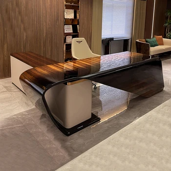 Oblikovalec pohištva, italijanski svetlobe luksuzni masivnega lesa Bentley desk high-end šef desk (namizje) desk v razredu veliko tabela