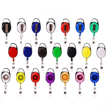 Plastični Anti-Izgubil Keychain ID Oznako Primeru Večnamensko Zložljivo Značko Kolutu Keychain ID Mimo Acess Delo Pokrov Kartice Rokav Posnetek