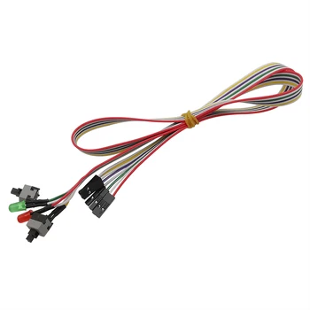 1/2/5Pcs 65 cm Slim ATX PC Izračun Motherboard Napajalni Kabel z LED Luči PC Moč Reset Stikalo Potisnite Gumb za Vklop/Izklop