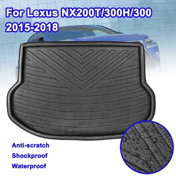 Zadaj Prtljažnik Mat Tla Pladenj Preprogo Blato Kick Pad Tovora Boot Linijskih Avto Dodatki za Lexus NX NX200T NX300H NX300 2015-2018